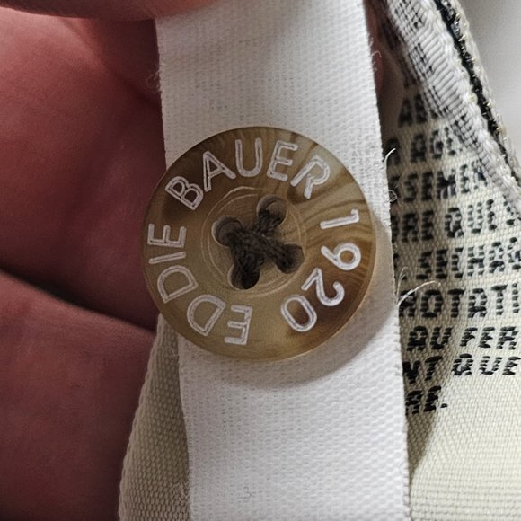 Vintage Eddie Bauer Green Striped Cotton Short Sleeve Polo L - Picture 9 of 9